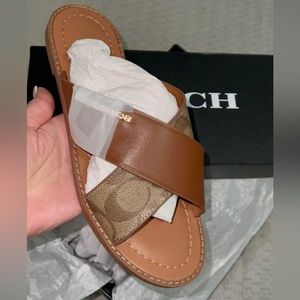 Hilda leather sandals coach